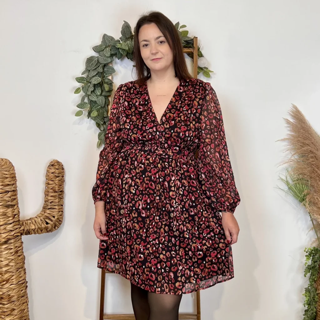 J907 - Robe léopard (T40-T48) - noir - 48