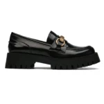 R464- Mocassins semelle crantée - noir - 41