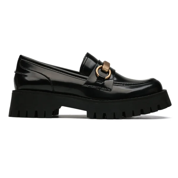 R388- Mocassins semelle crantée - noir - 41