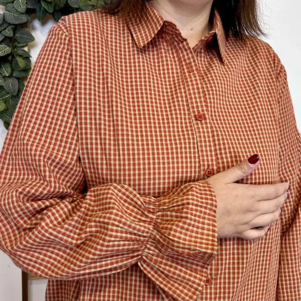 K938 - Chemise Vichy (T40-T48) - rouille - 48