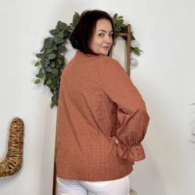 K938 - Chemise Vichy (T40-T48) - rouille - 48