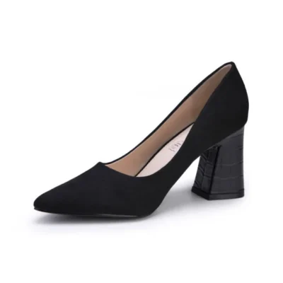 R382- Escarpins MOOW à talon carré - noir - 41