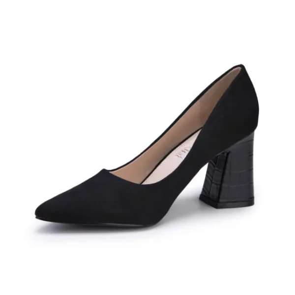 R382- Escarpins MOOW à talon carré - noir - 41