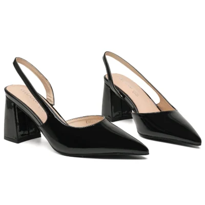 R383- Escarpins MOOW verni - noir - 41