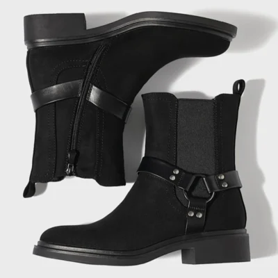 R385- Bottines motardes MOOW - noir - 41