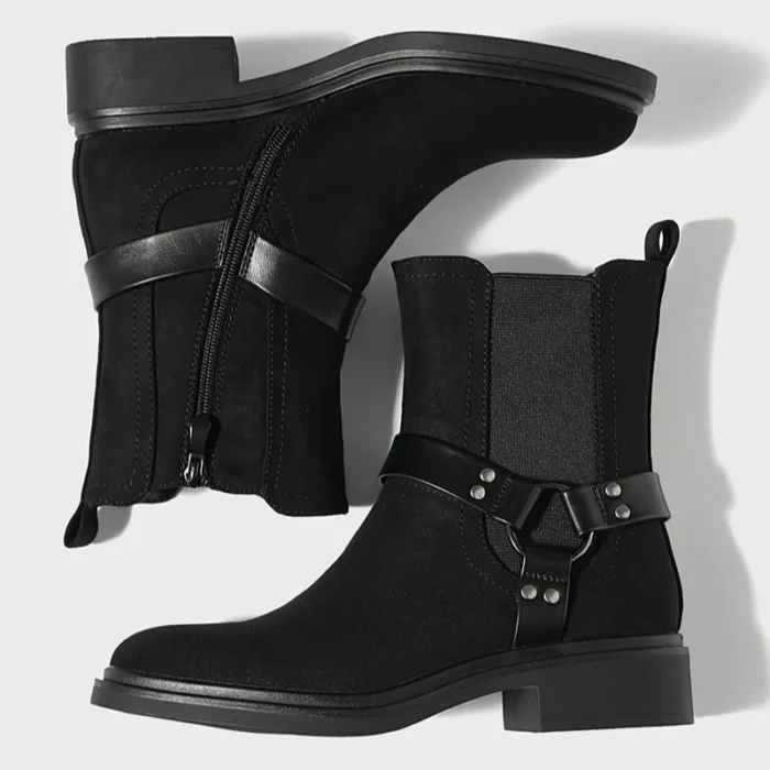 R385- Bottines motardes MOOW - noir - 41