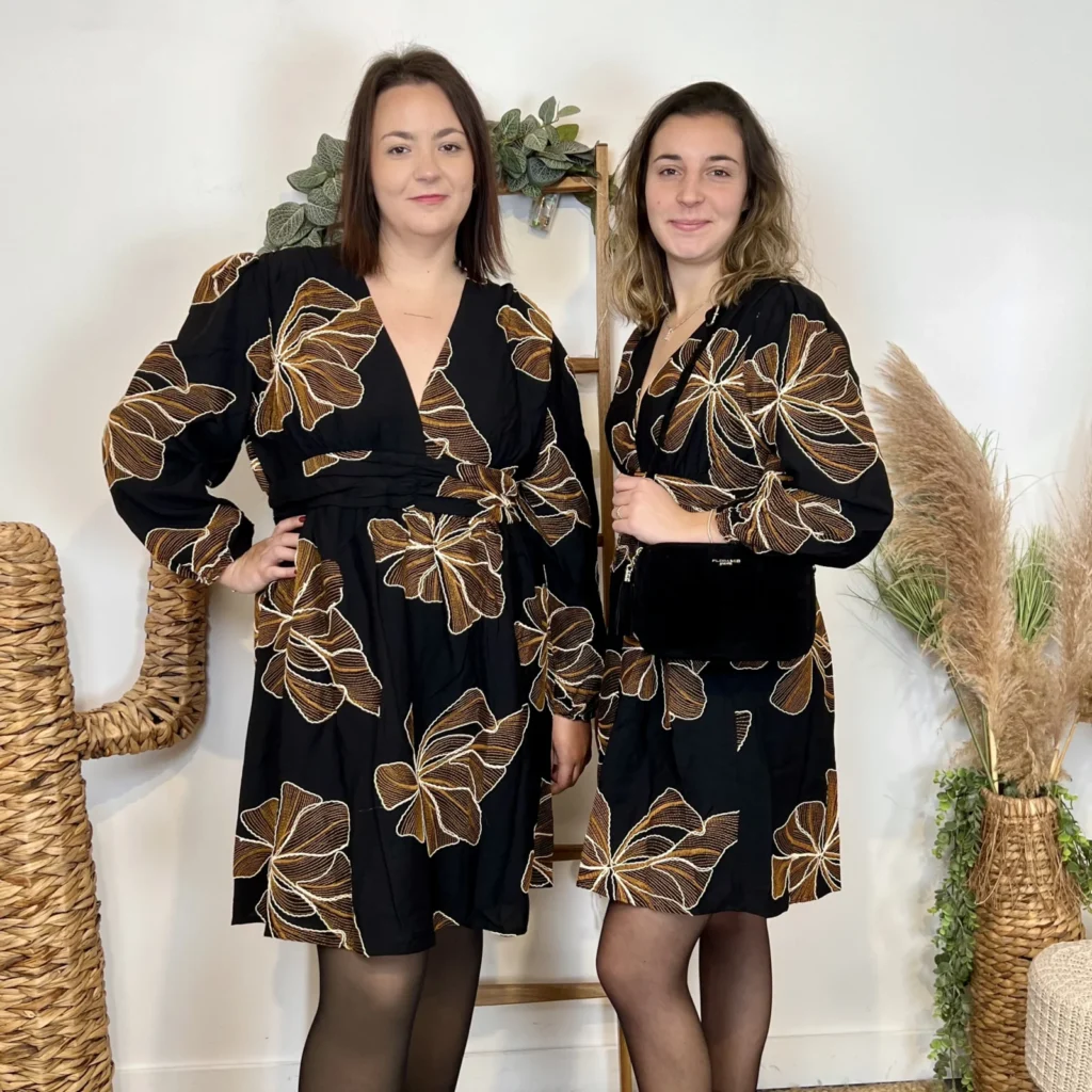 K928- Robe Gingko (T40-T48) - noir - 48