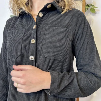 I901 - Robe en velours (T36-42) - noir - 38