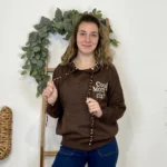 Pull "Cool Mom Club" (TU) - marron - taille-unique-grande-taille