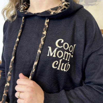 I886 - Pull "Cool Mom Club" (TU) - noir - taille-unique