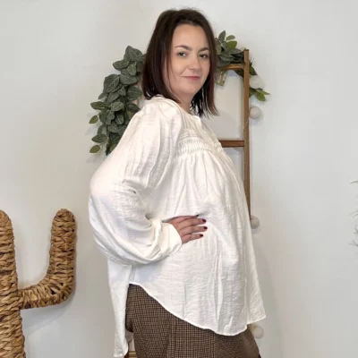 K925 - Chemise unie (T40-T48) - blanc - 48