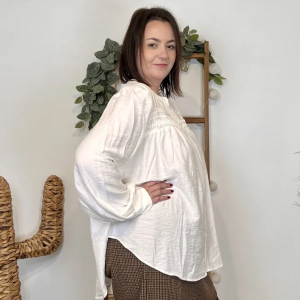 K925 - Chemise unie (T40-T48) - blanc - 48