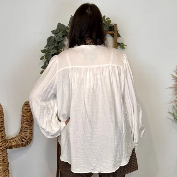 K925 - Chemise unie (T40-T48) - blanc - 48