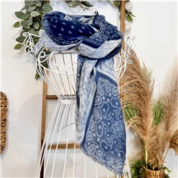 Y480 - Foulard imprimé bandana - marine - sans-taille