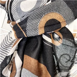 Y470 - Foulard cercles - noir - sans-taille