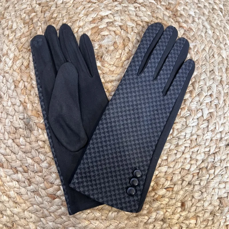 W870 - Gants 3 boutons - noir - sans-taille
