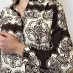 Chemise femme imprimé bandana BY ONE T36-T40 - noir - 38