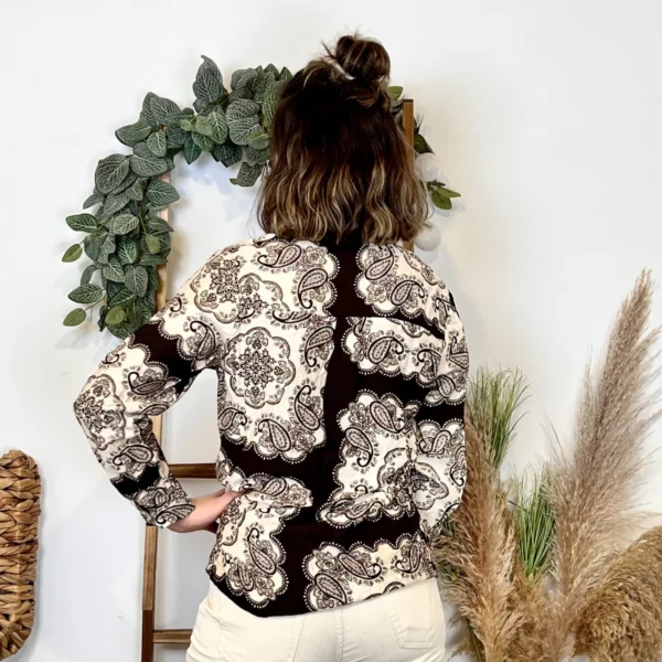 J956 - Chemise bandana (T36-T40) - marron - 38