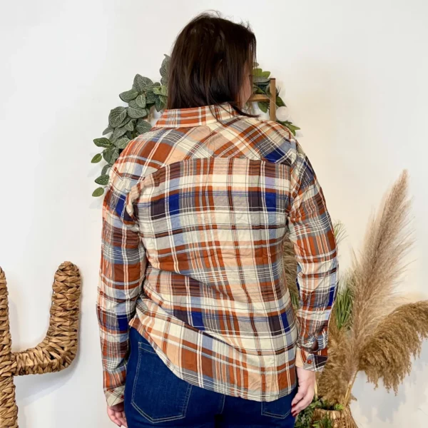 J988 - Chemise à carreaux "Christy" (T44-T52) - marine - 52