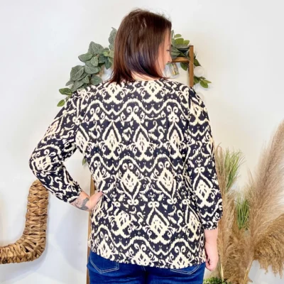 J875 - Chemisier baroque (T44-T52) - noir - 52