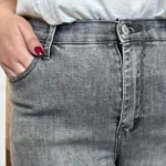 Jean Mom taille élastiquée (T42-T50) - gris-jeans - 50