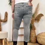 Jean Mom taille élastiquée (T42-T50) - gris-jeans - 50