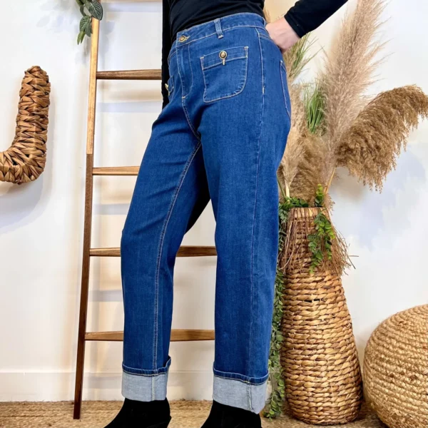 M917 - Jean Wide revers (T36-T44) - denim - 44