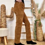 Pantalon droit en velours femme VOGGO T36-T44 - camel - 44