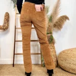 Pantalon droit en velours femme VOGGO T36-T44 - camel - 44
