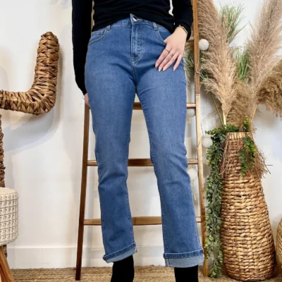 M900 - Jean Droit Push-up (T36-T44) - denim - 44