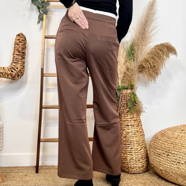 M800 - Pantalon avec bande blanche (T36-T40) - marron - 40