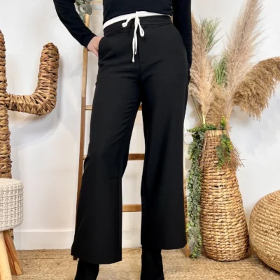 M800 - Pantalon avec bande blanche (T36-T40) - noir - 40