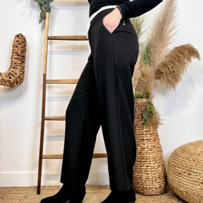 M800 - Pantalon avec bande blanche (T36-T40) - noir - 40