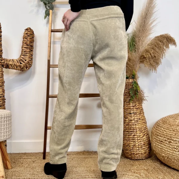 M895 - Pantalon Velours côtelé (TU) - beige - taille-unique-grande-taille
