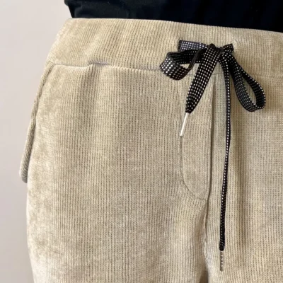 M895 - Pantalon Velours côtelé (TU) - beige - taille-unique-grande-taille
