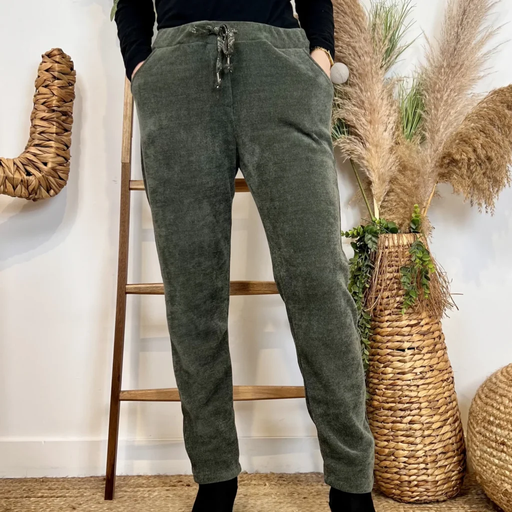 Pantalon Velours côtelé (TU) - kaki - taille-unique-grande-taille