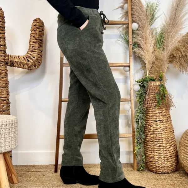 M895 - Pantalon Velours côtelé (TU) - kaki - taille-unique-grande-taille