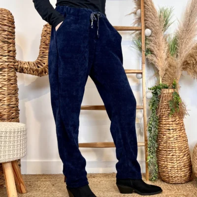 M895 - Pantalon Velours côtelé (TU) - marine - taille-unique-grande-taille