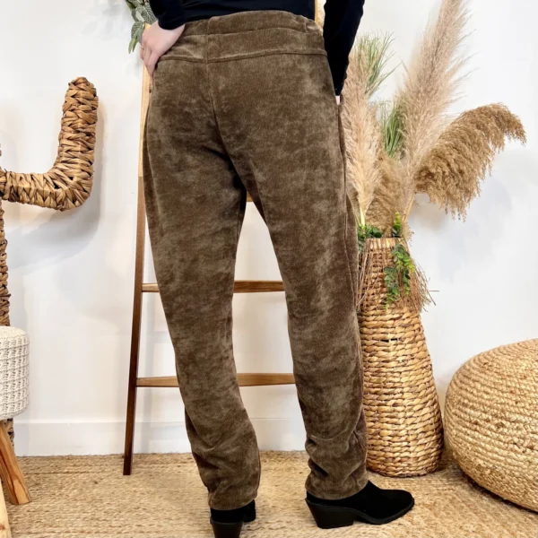 M895 - Pantalon Velours côtelé (TU) - marron - taille-unique-grande-taille