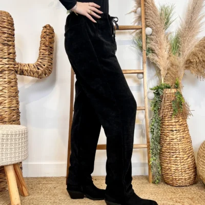 M895 - Pantalon Velours côtelé (TU) - noir - taille-unique-grande-taille