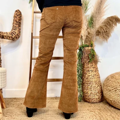 W136- Jean Bootcut Velours (T36-T44) - camel - 44