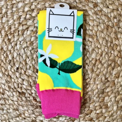 V285 - Chaussettes à motifs - fuchsia - sans-taille