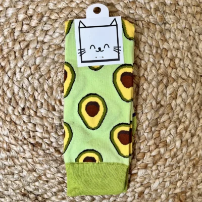 V285 - Chaussettes à motifs - vert-anis - sans-taille