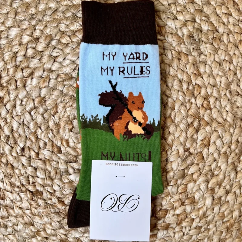 V280 - Chaussettes à motifs - marron-ecureuil - sans-taille