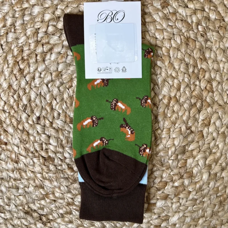 V280 - Chaussettes à motifs - marron-ecureuil - sans-taille