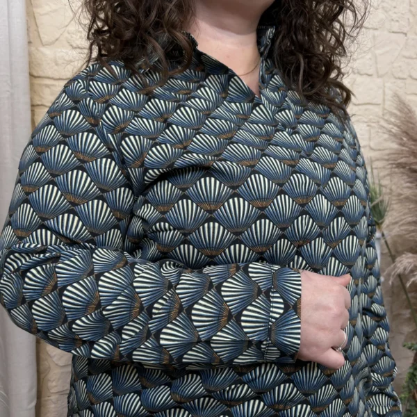 J815 - Chemise éventail (T40-T48) - marine - 48