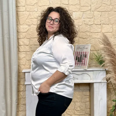 J820 - Chemise satinée (T40-T48) - blanc - 48