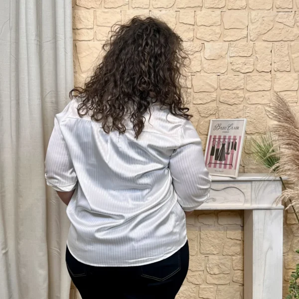 J820 - Chemise satinée (T40-T48) - blanc - 48