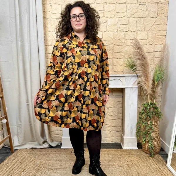 J825 - Robe Ginkgo (T40-T48) - camel - 48