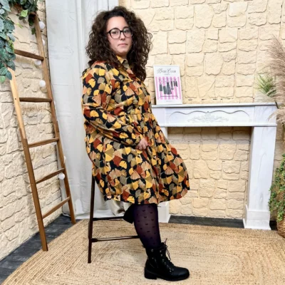 J825 - Robe Ginkgo (T40-T48) - camel - 48